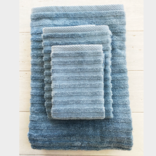 Load image into Gallery viewer, American Home USA Blue Ridge Collection - Luxury American Made Ribbed Cotton Towels
